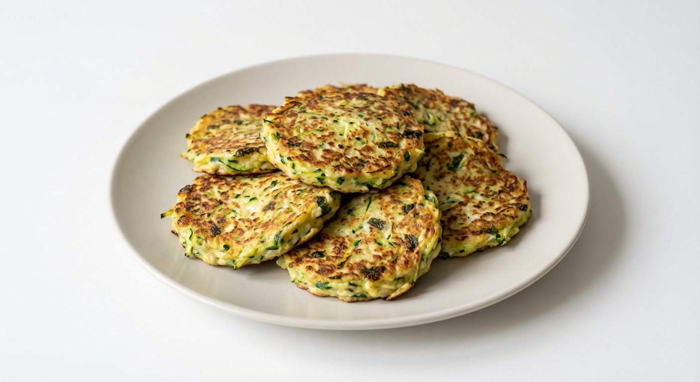 Placuszki z cukinii, twarogu i mięty