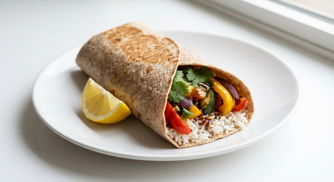 Pełnoziarniste Burrito z Warzywami i Miodem