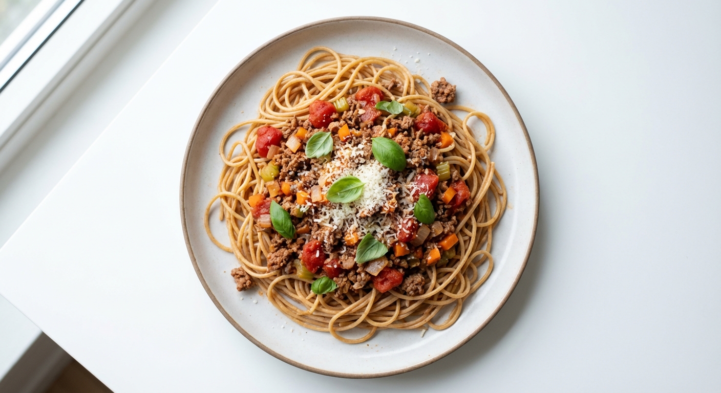 Spaghetti Razowe Bolognese z Wołowiną