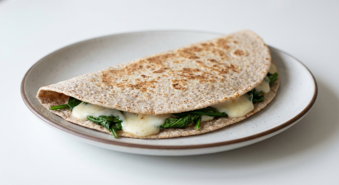 Pełnoziarnista Quesadilla ze Szpinakiem i Mozzarellą