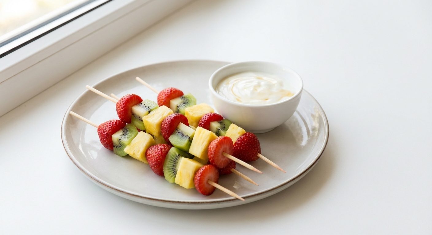Kolorowe Szaszłyki z Owoców i Jogurtu