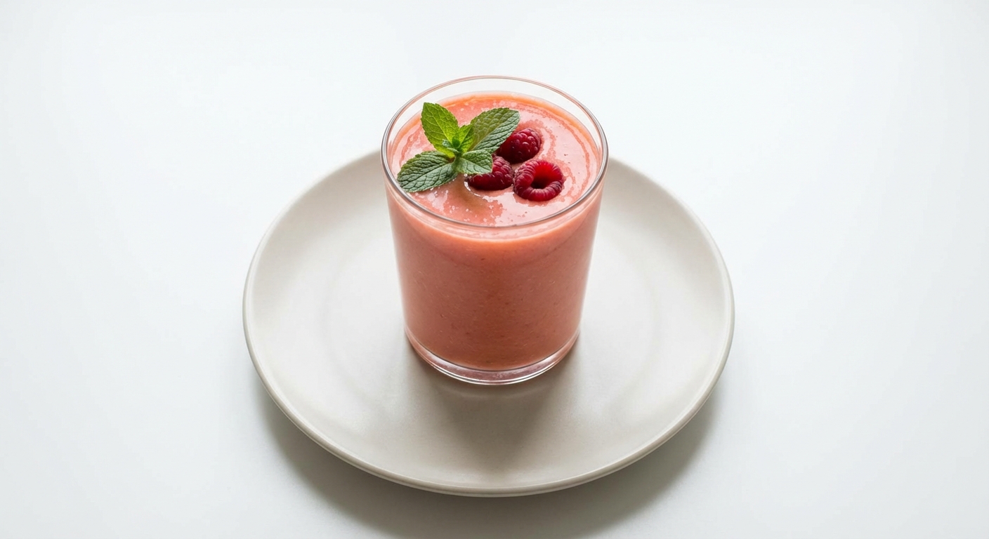 Malinowo-Pomarańczowe Smoothie z Miodem i Miętą