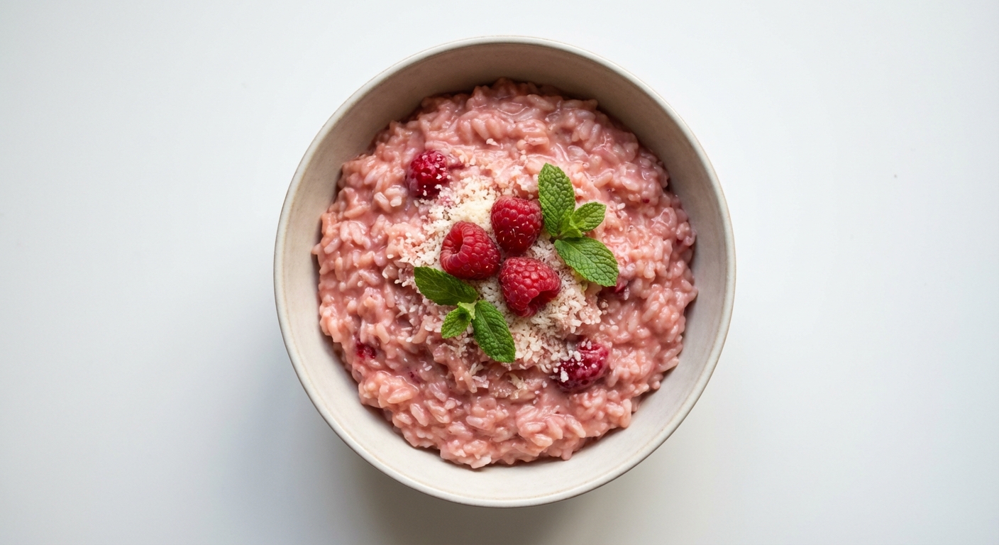 Malinowe Risotto z Ryżu Basmati i Parmezanu