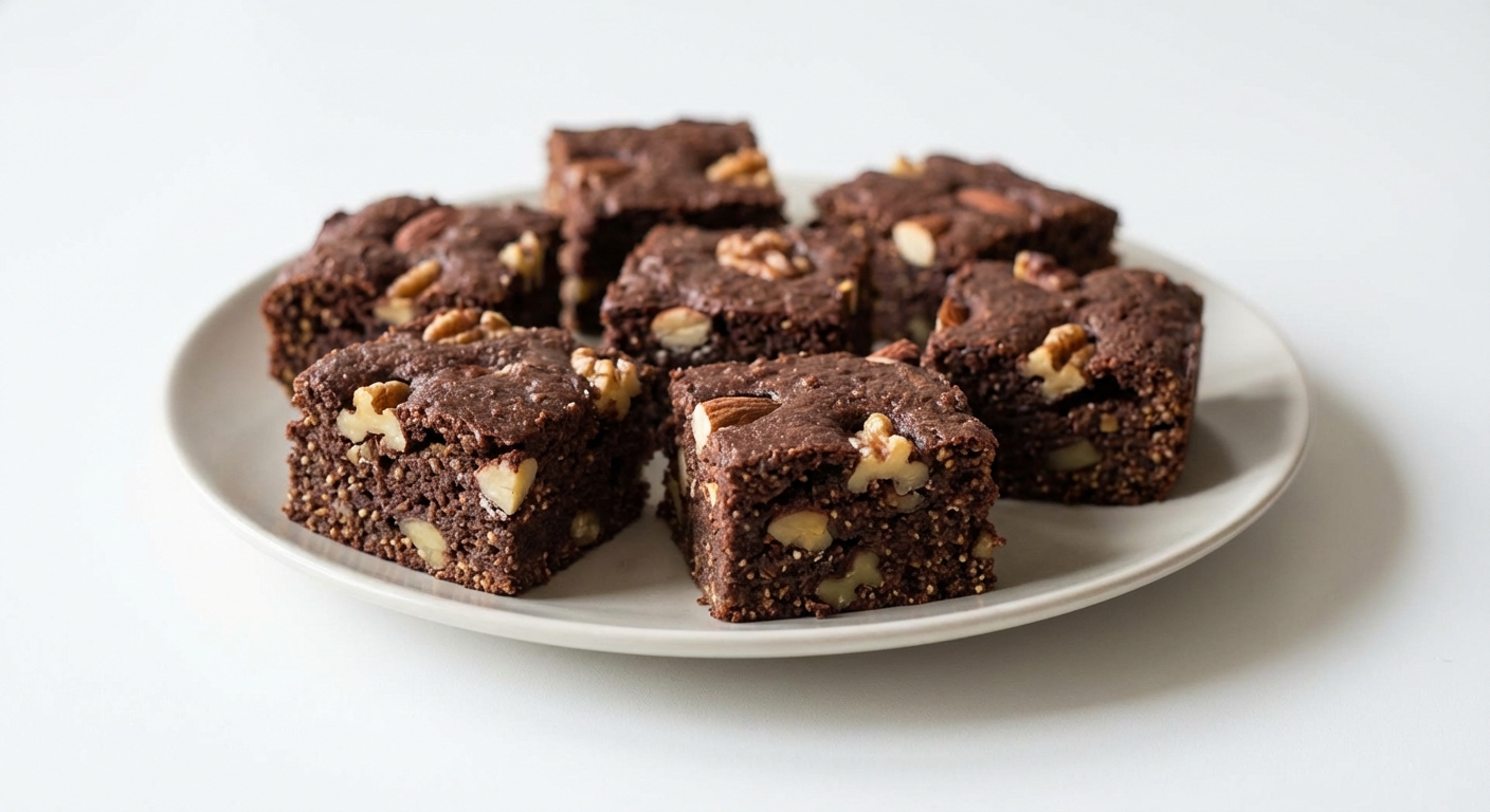 Brownie Jaglane z Orzechami i Miodem