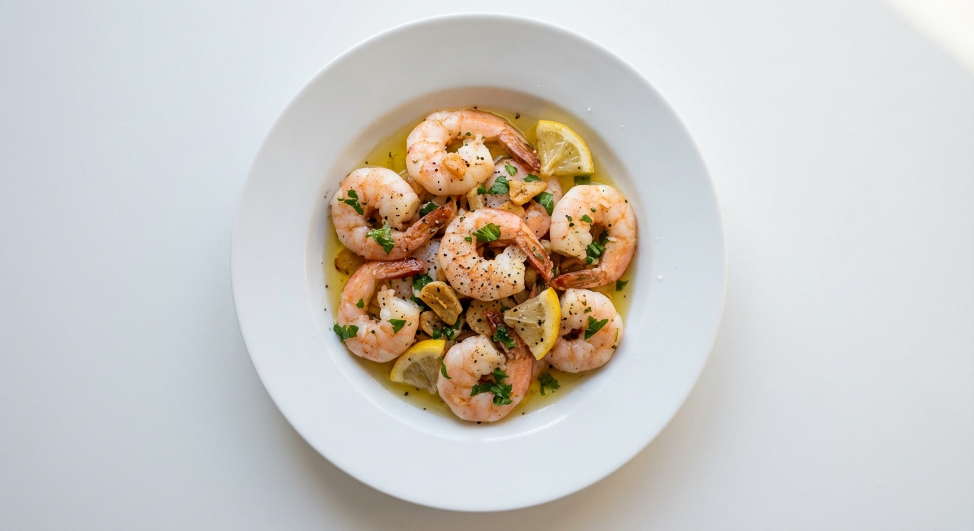 Krewetki z Czosnkiem, Pietruszką i Cytryną