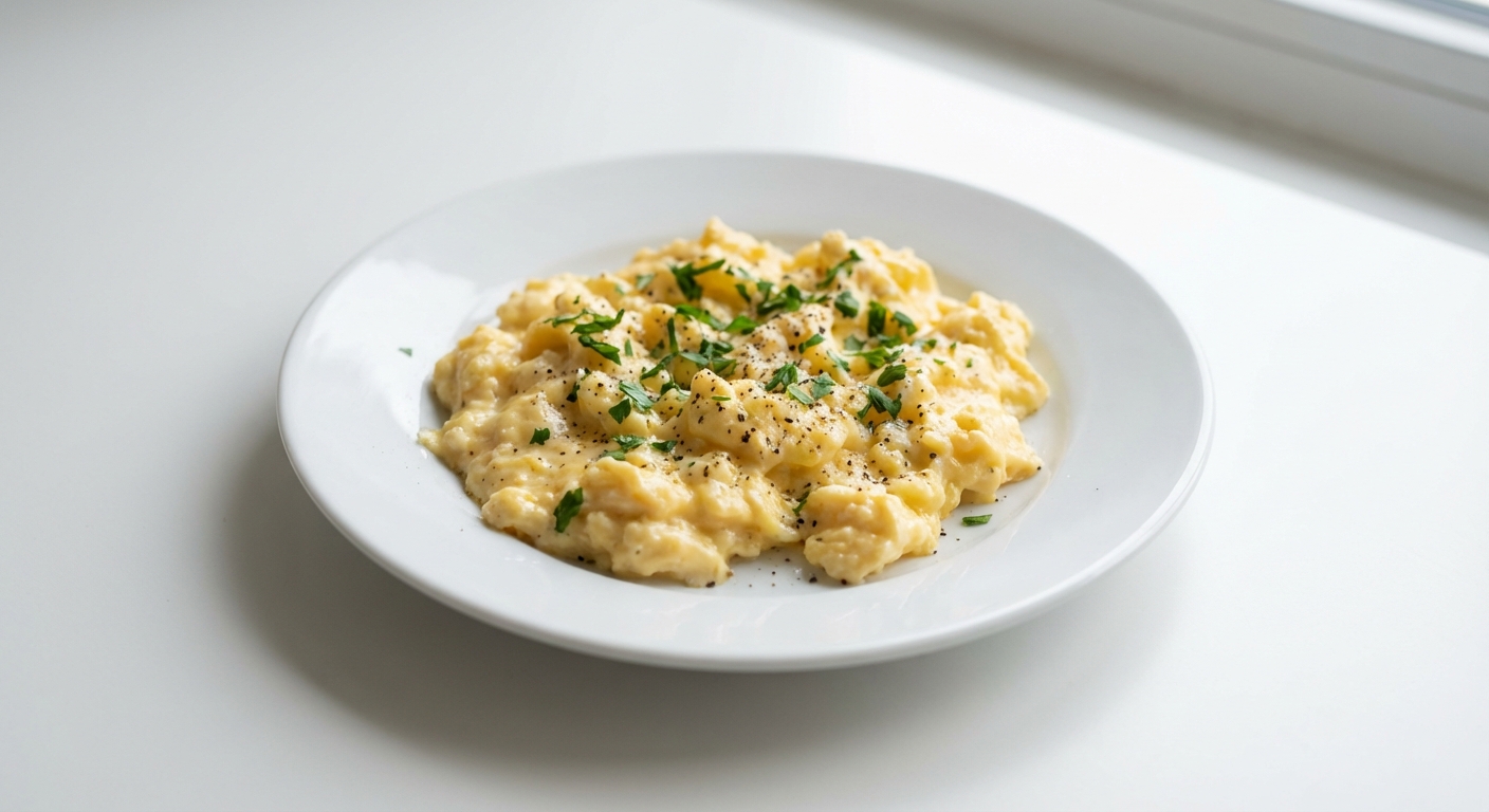 Jajecznica na maśle z pietruszką