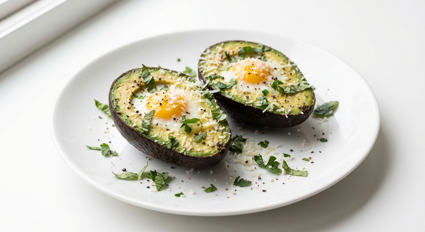 Awokado z Jajkiem i Parmezanem