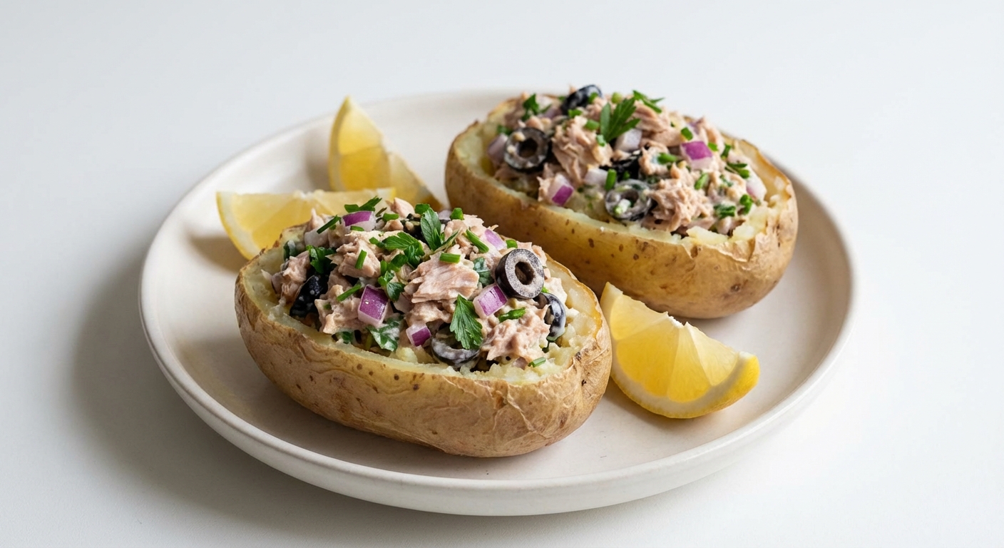 Ziemniaki z Tuńczykiem, Oliwkami i Cytryną