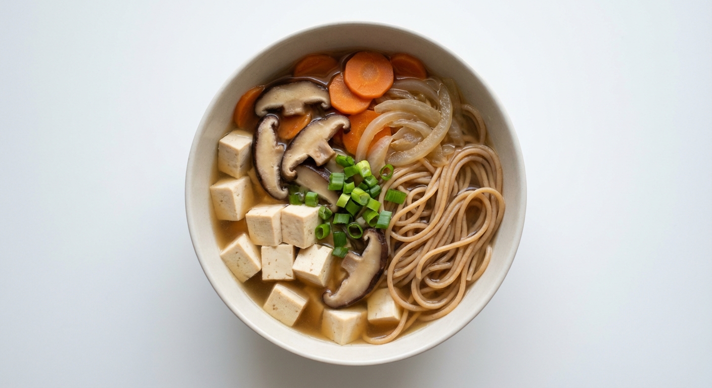 Zupa z Tofu, Grzybów i Marchewki