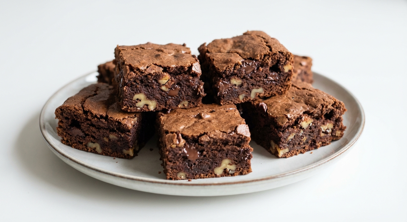 Brownies Batatowe z Orzechami i Miodem