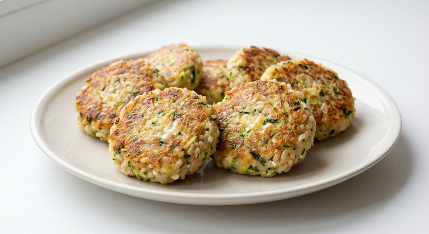 Kotleciki z Ryżu, Cukinii i Twarogu