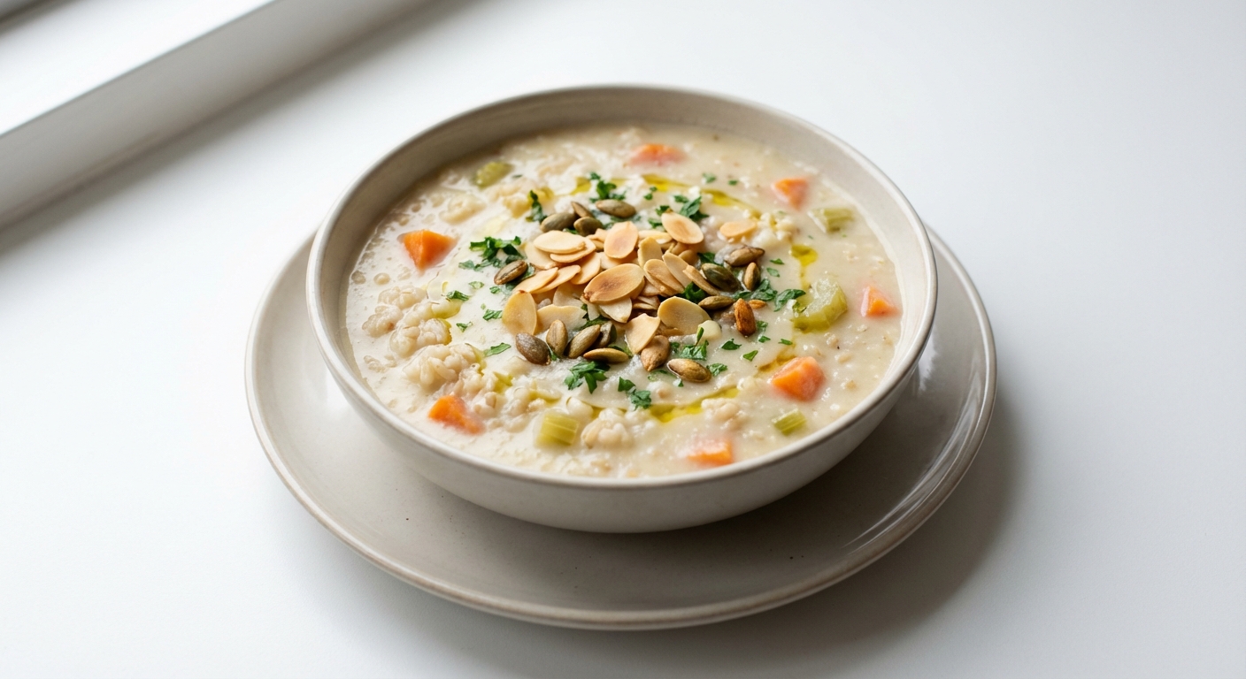 Krem z Kalafiora z Ryżem i Migdałami