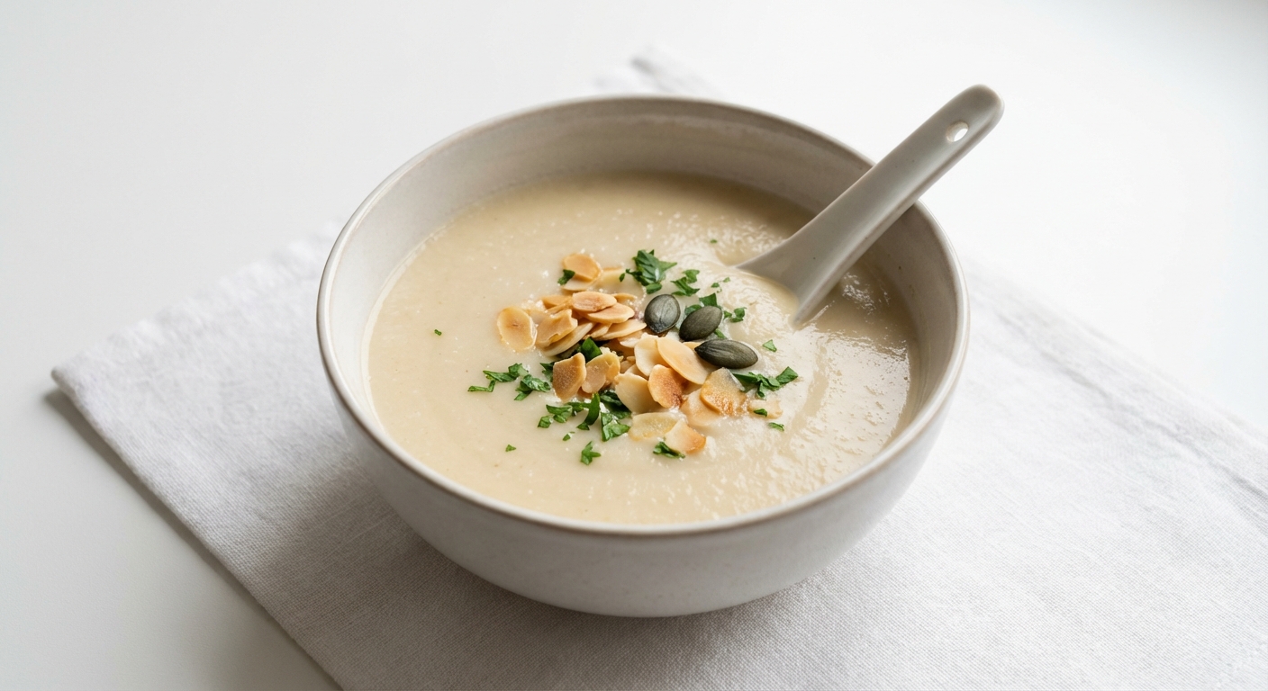 Krem z Kalafiora, Ryżu i Migdałów