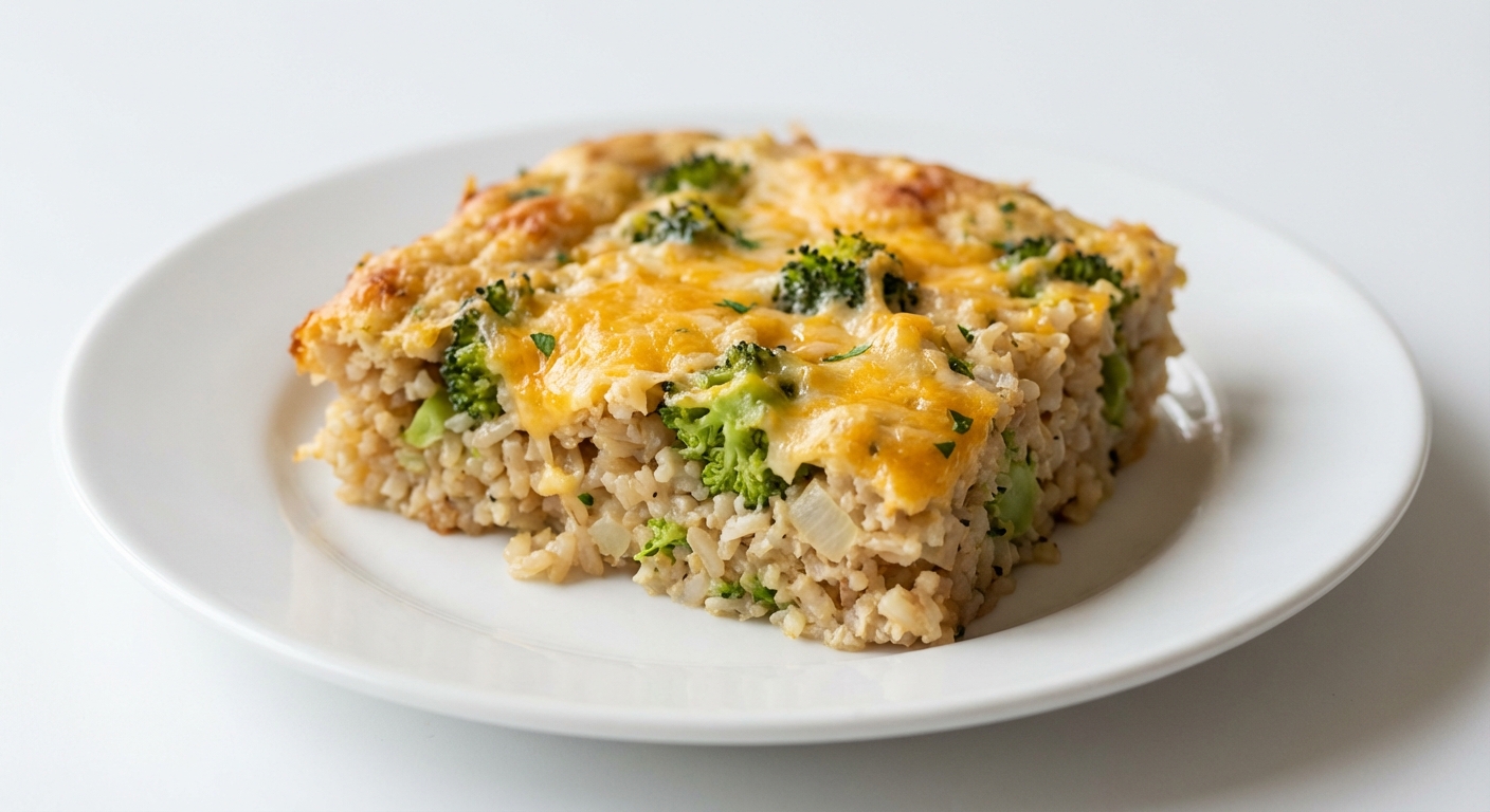 Zapiekanka z Ryżu, Brokułów i Cheddara