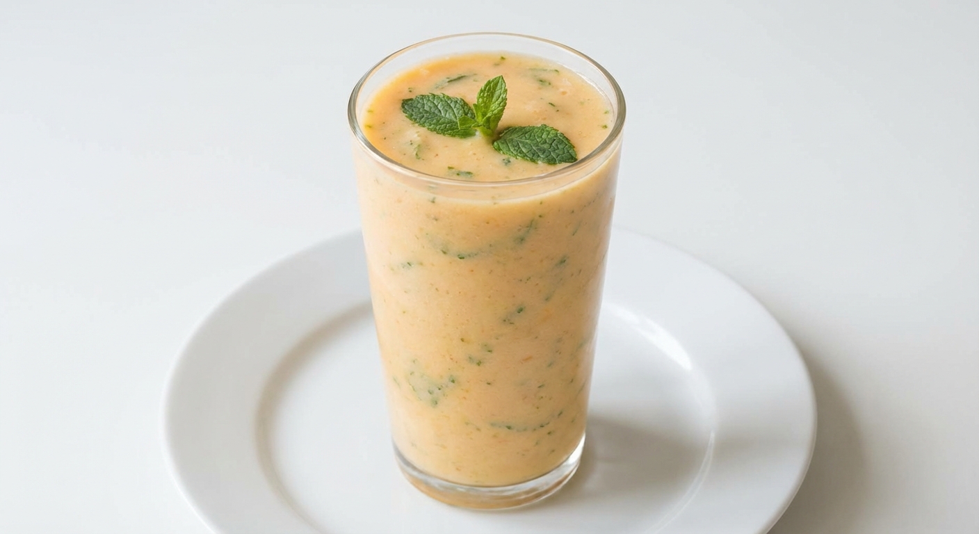 Brzoskwiniowy Smoothie z Miodem i Miętą