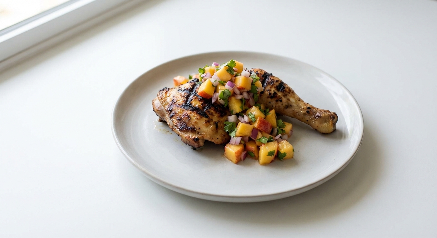 Grillowany Kurczak z Brzoskwiniową Salsą