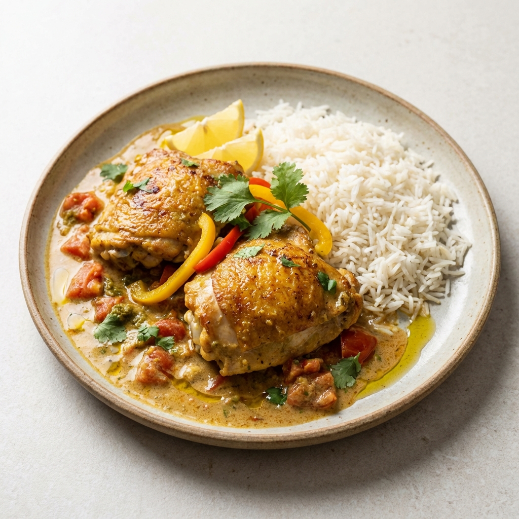 Udka Curry z Kokosem i Ryżem