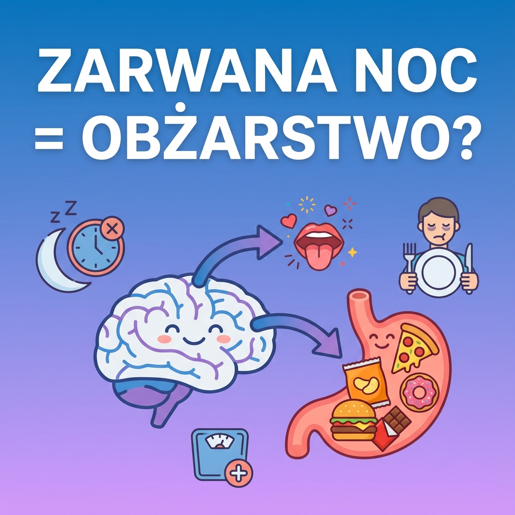 Dlaczego zarwana noc kończy się obżarstwem? Sprawdzamy, czy twój mózg ma wbudowaną skłonność do jedzenia dla przyjemności po braku snu!