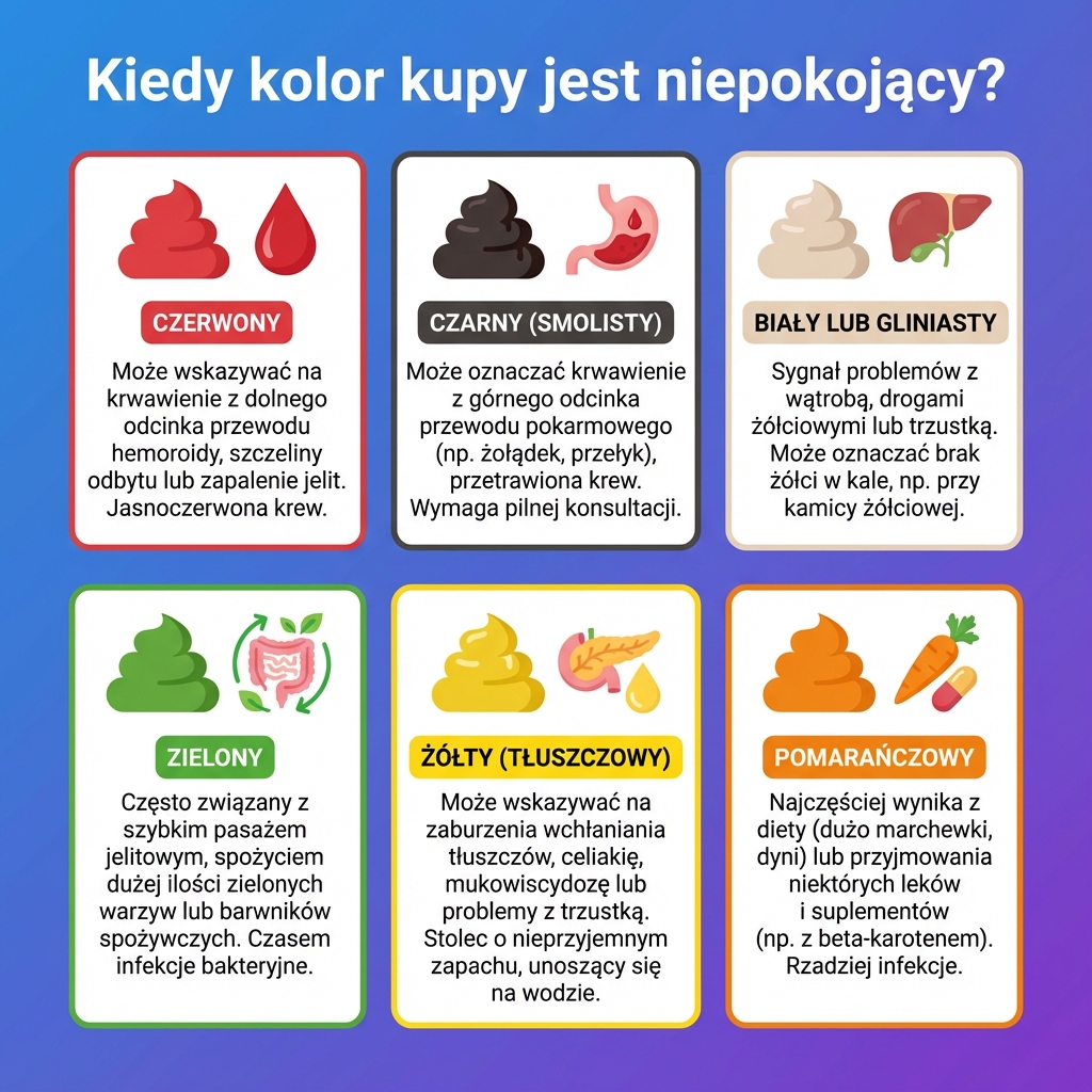 Kiedy kolor kupy jest niepokojący?