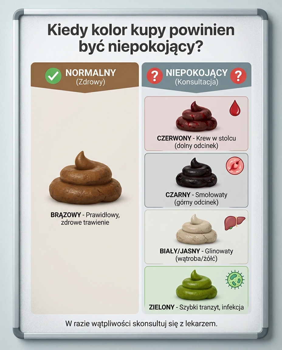 Kiedy kolor kupy powinien być niepokojący?