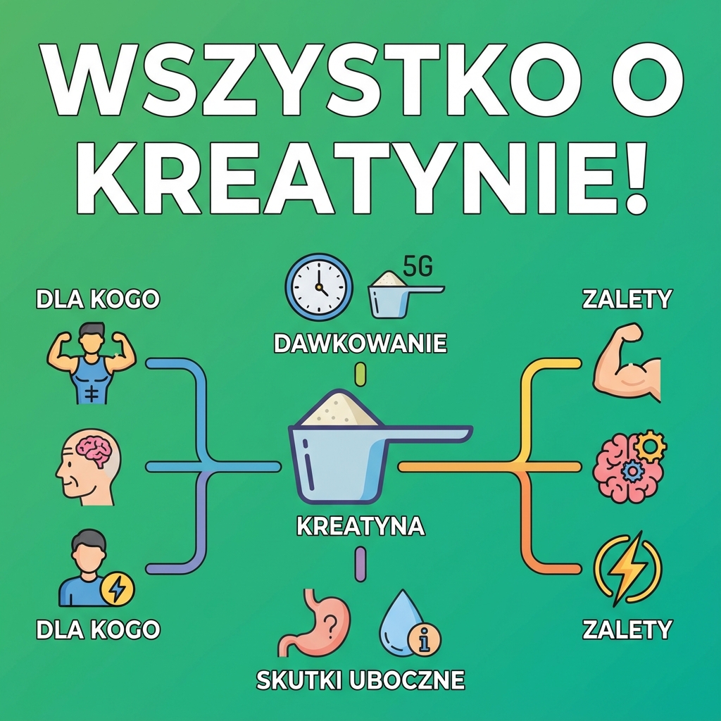 Kreatyna – wszystko co musisz o niej wiedzieć. Dawkowanie, dla kogo, po co, zalety, skutki uboczne