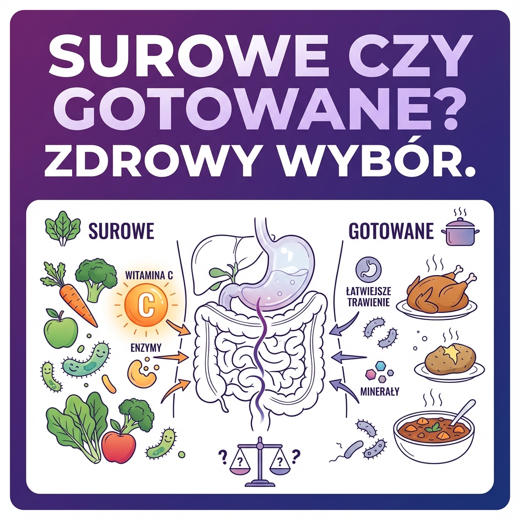 Lepiej jeść surowe, czy gotowane jedzenie