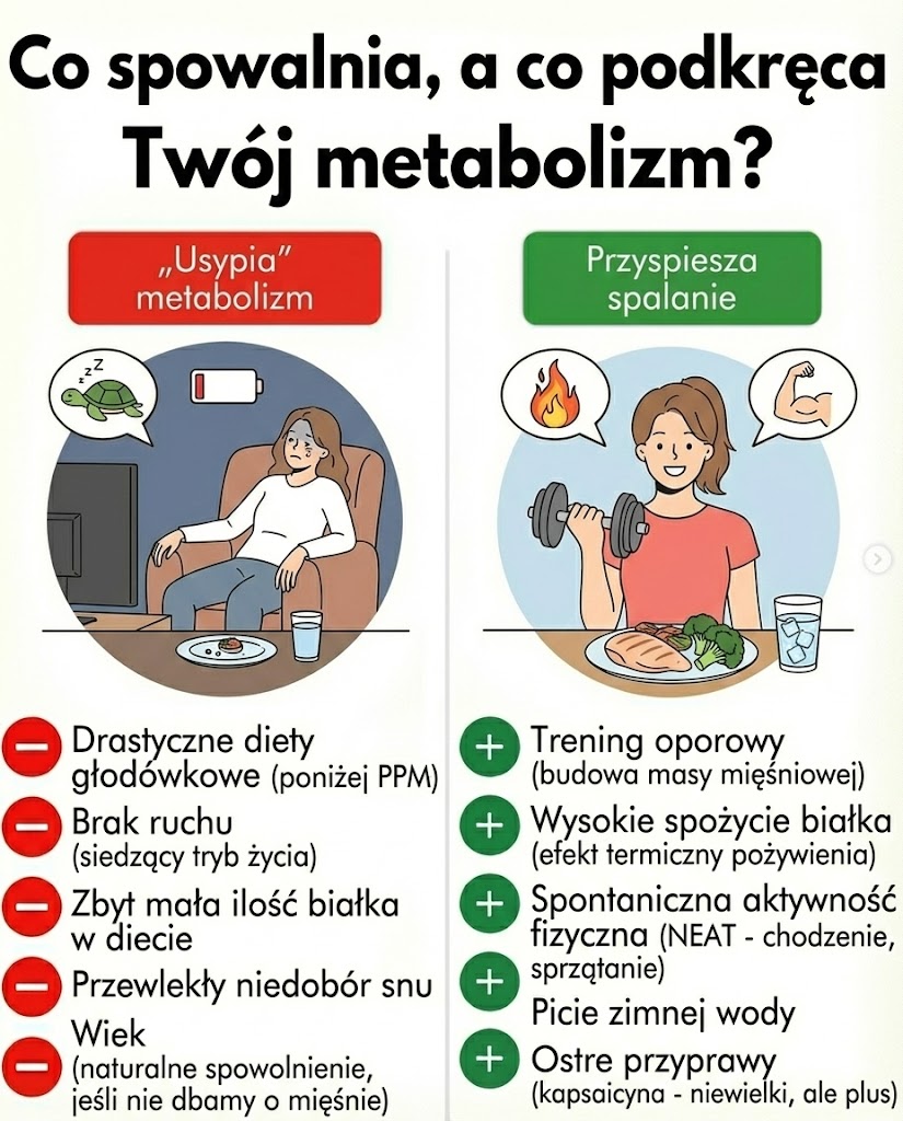 Co spowalnia i co podkręca Twój metabolizm?