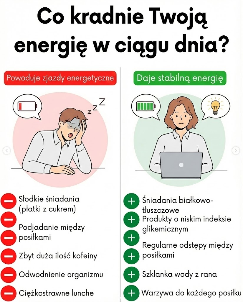 Co kradnie Twoją energię w ciągu dnia?