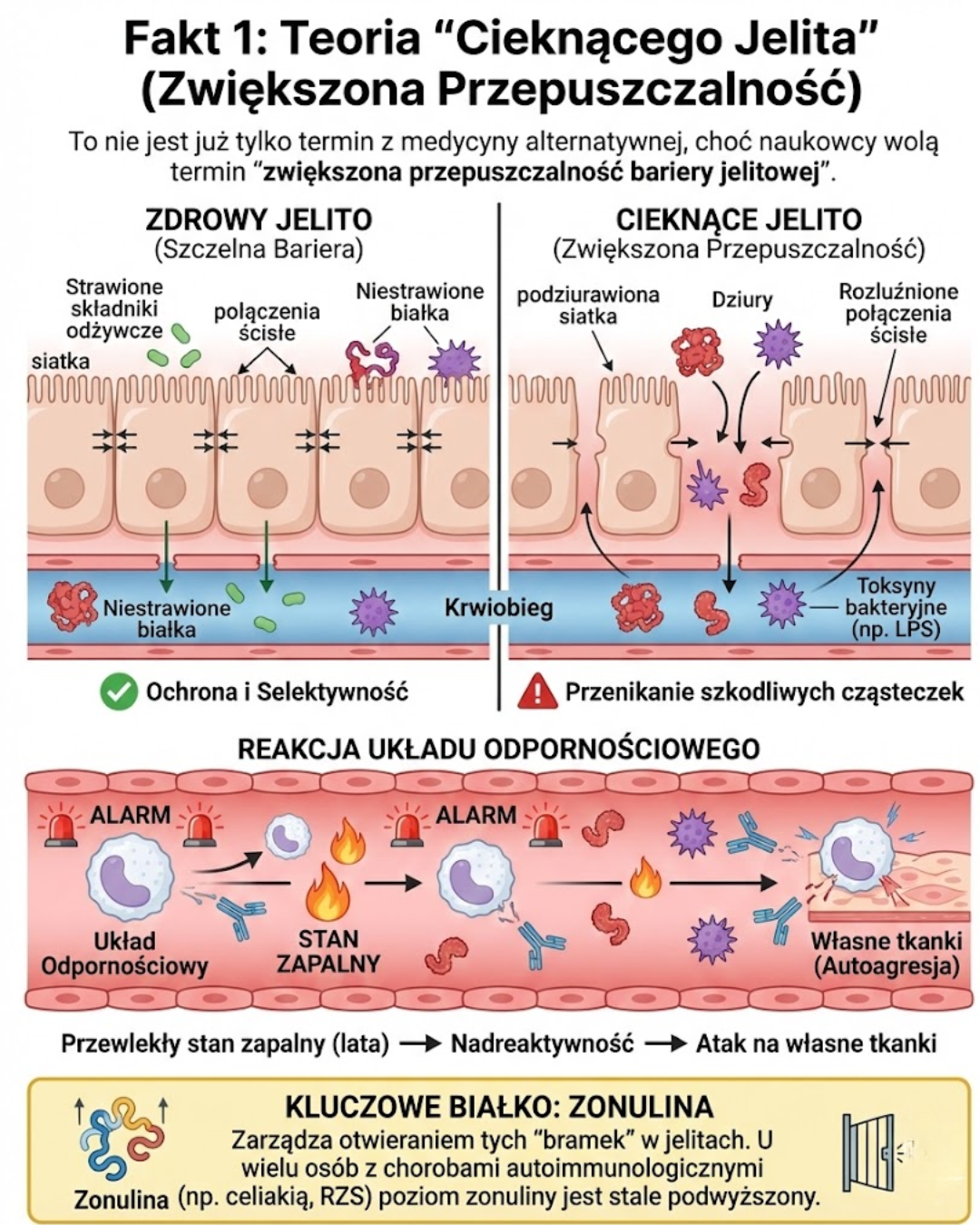 Teoria Cieknącego Jelita: Zwiększona Przepuszczalność i Reakcja Immunologiczna