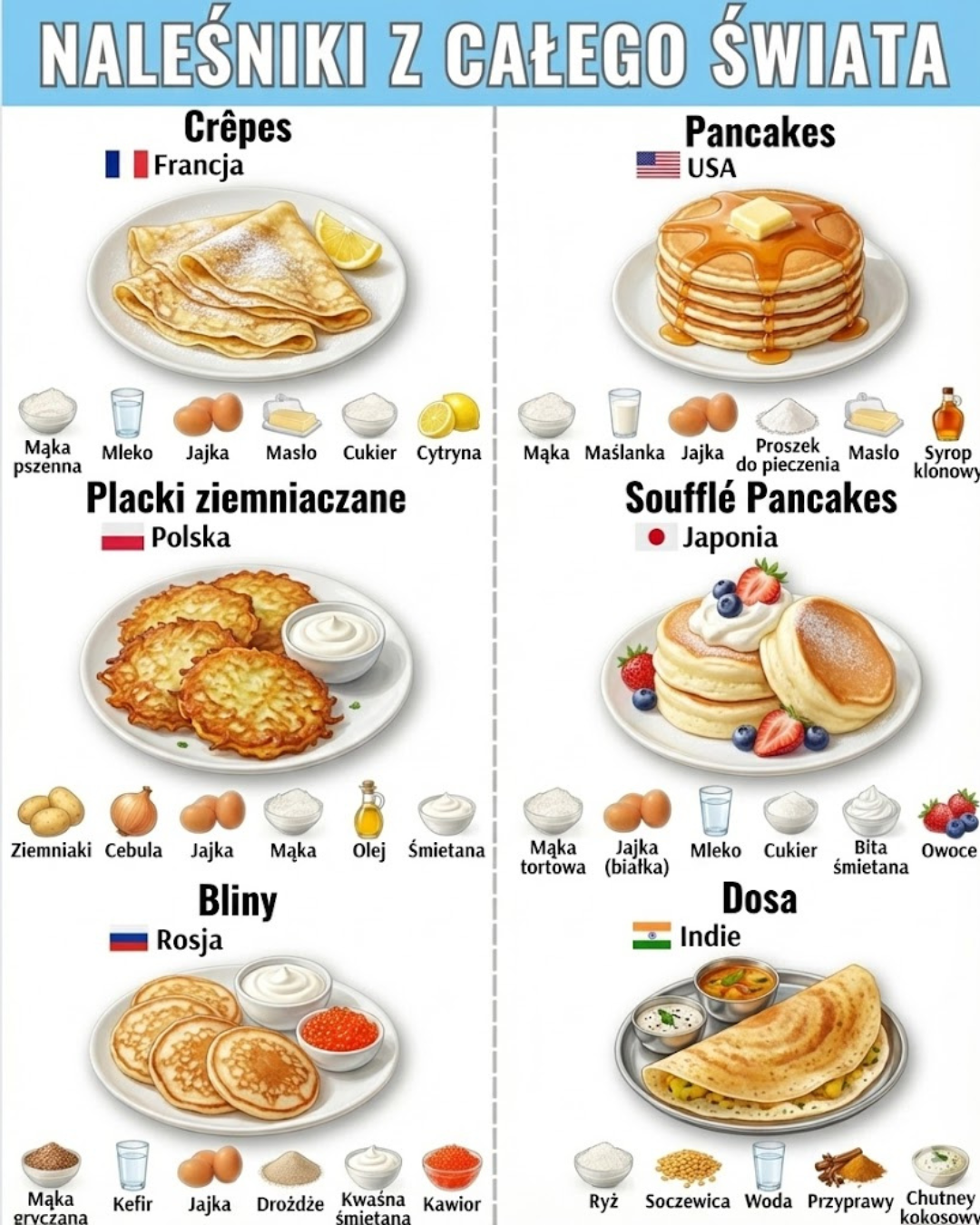 Naleśniki z całego świata: przepisy i składniki