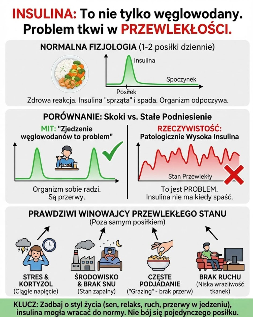 Insulina: Problem tkwi w przewlekłości, nie tylko w węglowodanach