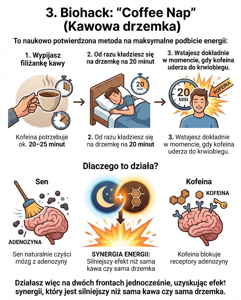 Biohack: Coffee Nap – Kawowa Drzemka dla Maksymalnej Energii