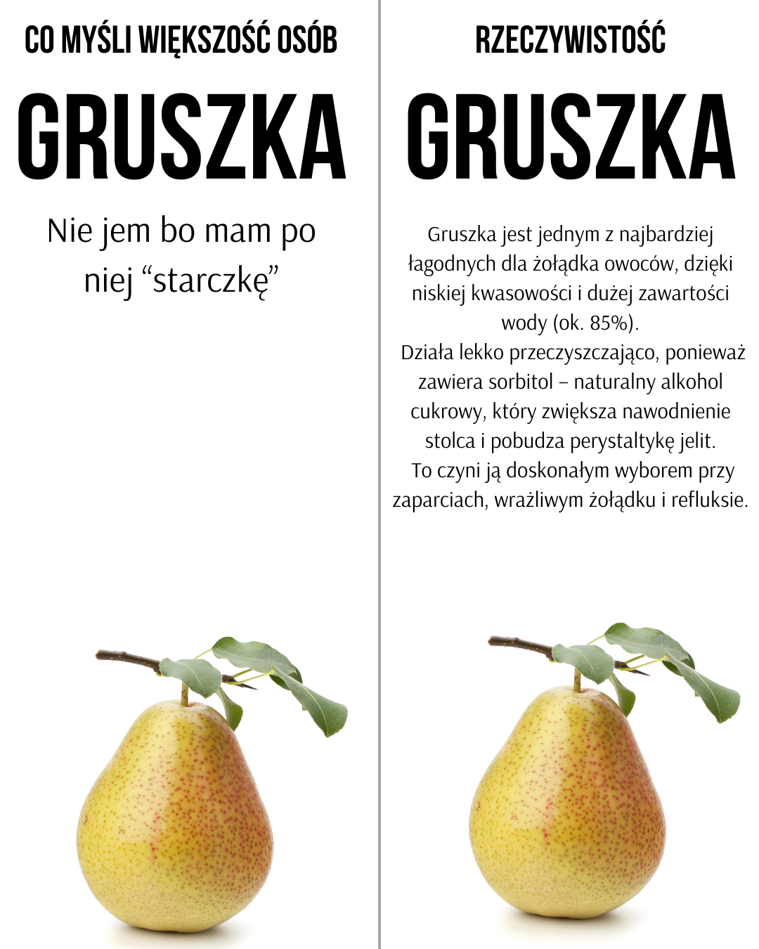 Gruszka: Mity a rzeczywistość o wpływie na zdrowie