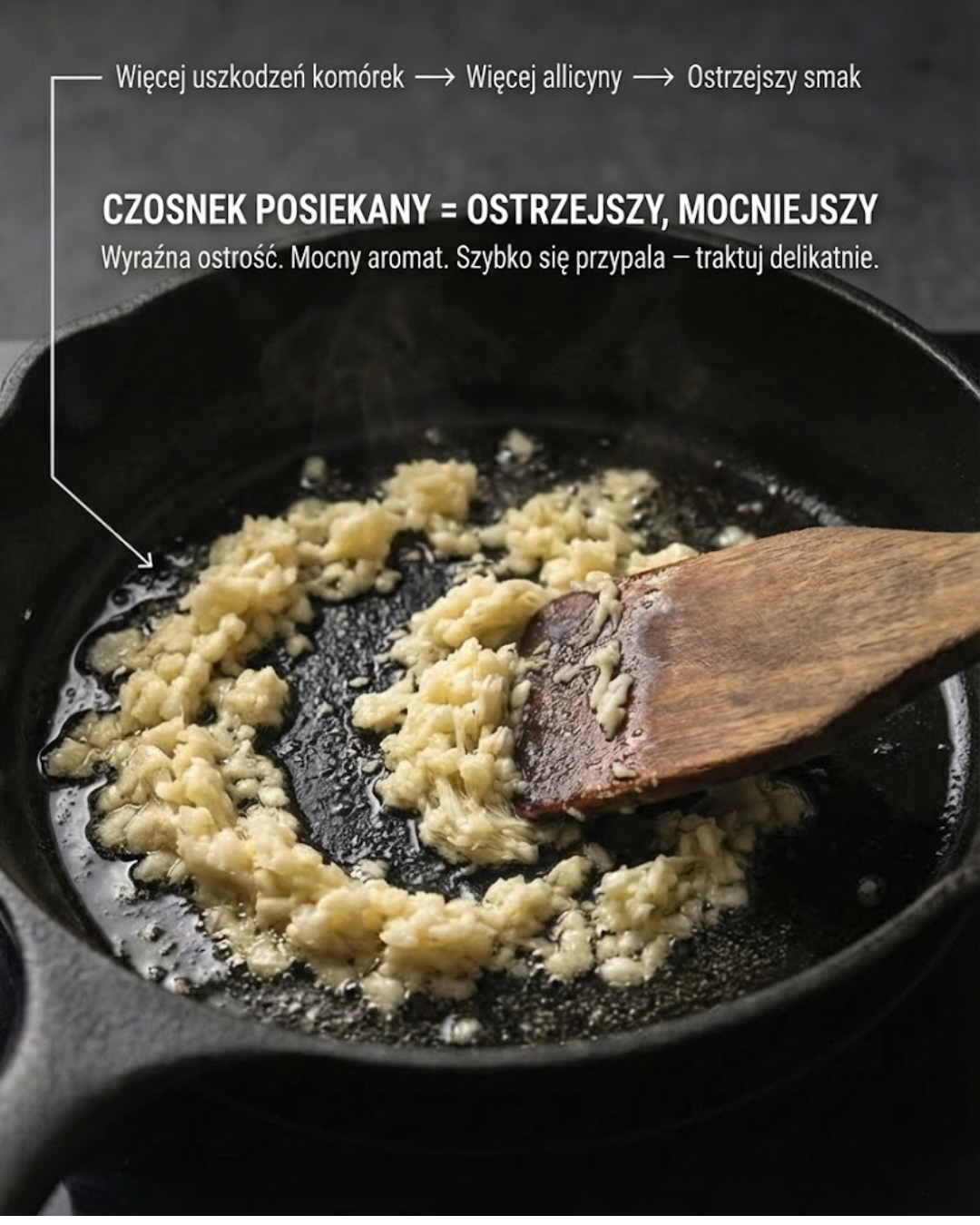 Czosnek: Siekanie a intensywność smaku