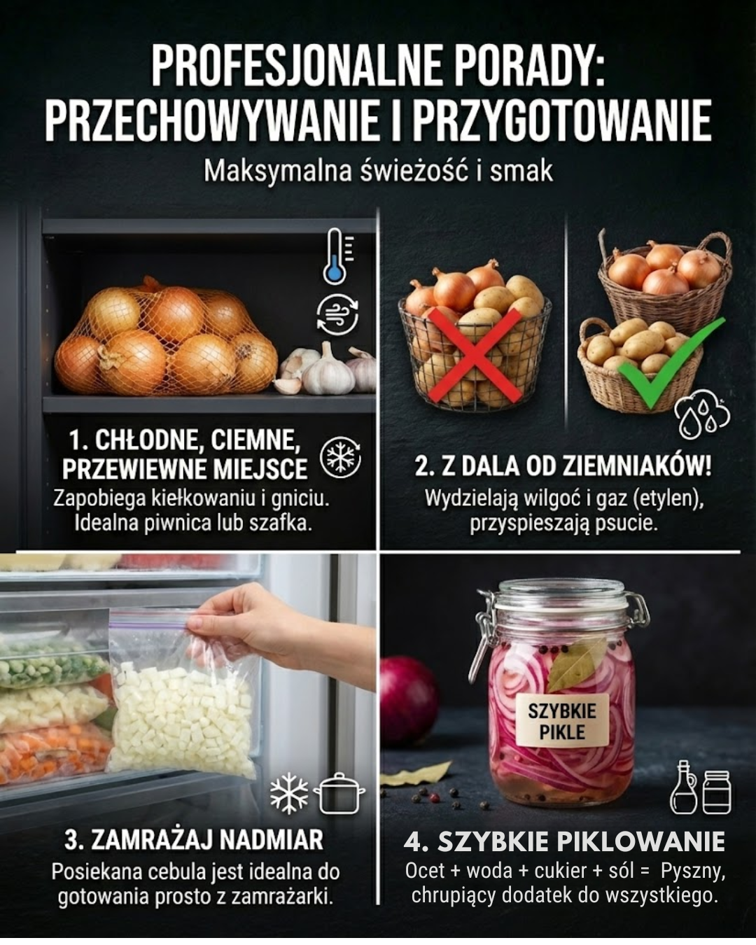 Profesjonalne porady: Przechowywanie i przygotowywanie cebuli