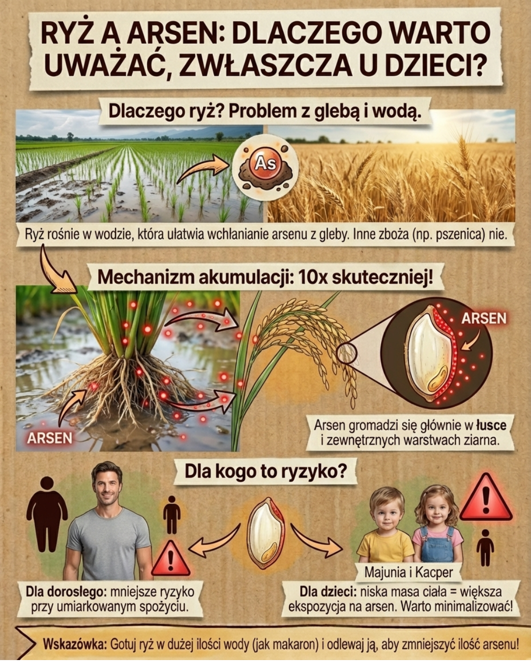 Ryż i arsen: Dlaczego warto uważać, zwłaszcza u dzieci?