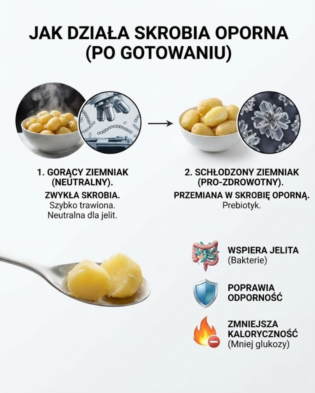 Jak działa skrobia oporna po gotowaniu: korzyści