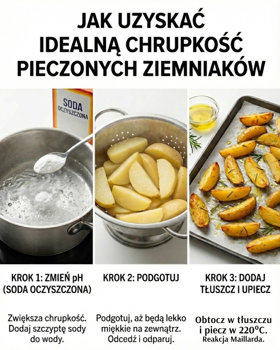 Jak uzyskać idealną chrupkość pieczonych ziemniaków?