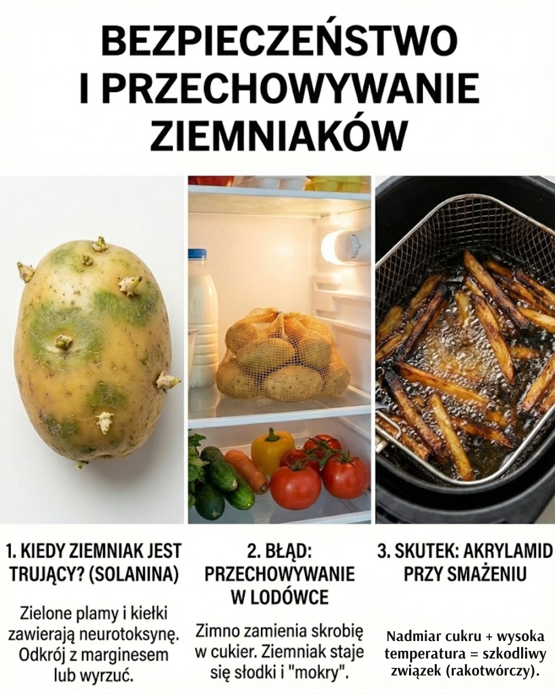 Bezpieczne przechowywanie i spożywanie ziemniaków