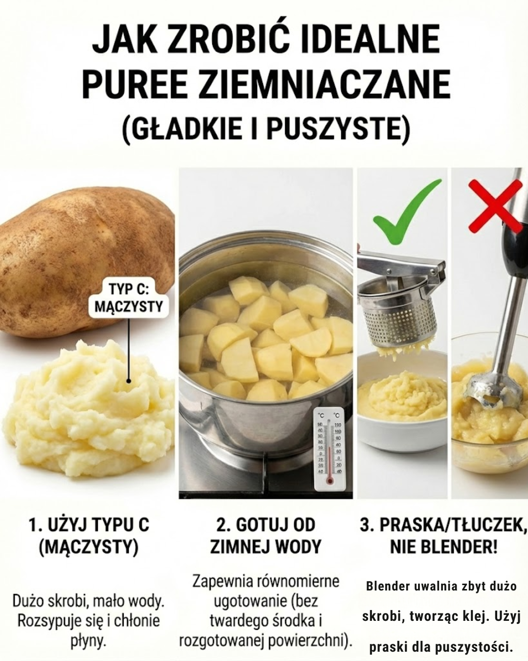 Jak zrobić idealne puree ziemniaczane: Gładkie i puszyste
