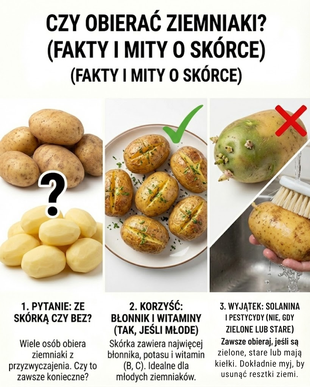 Czy obierać ziemniaki? Fakty i mity o skórce