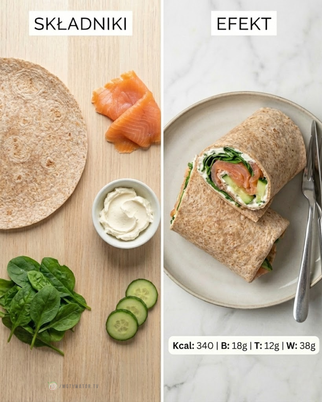Wrap z łososiem: Składniki i efekt końcowy