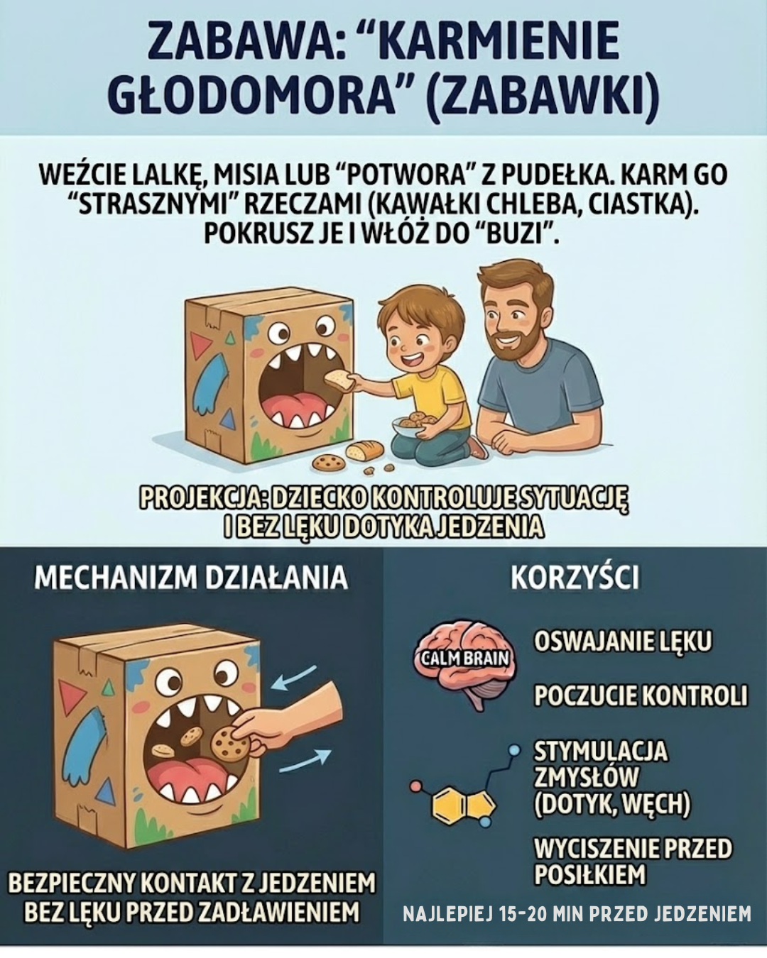 Karmienie Głodomora: Zabawa wspierająca dzieci w jedzeniu