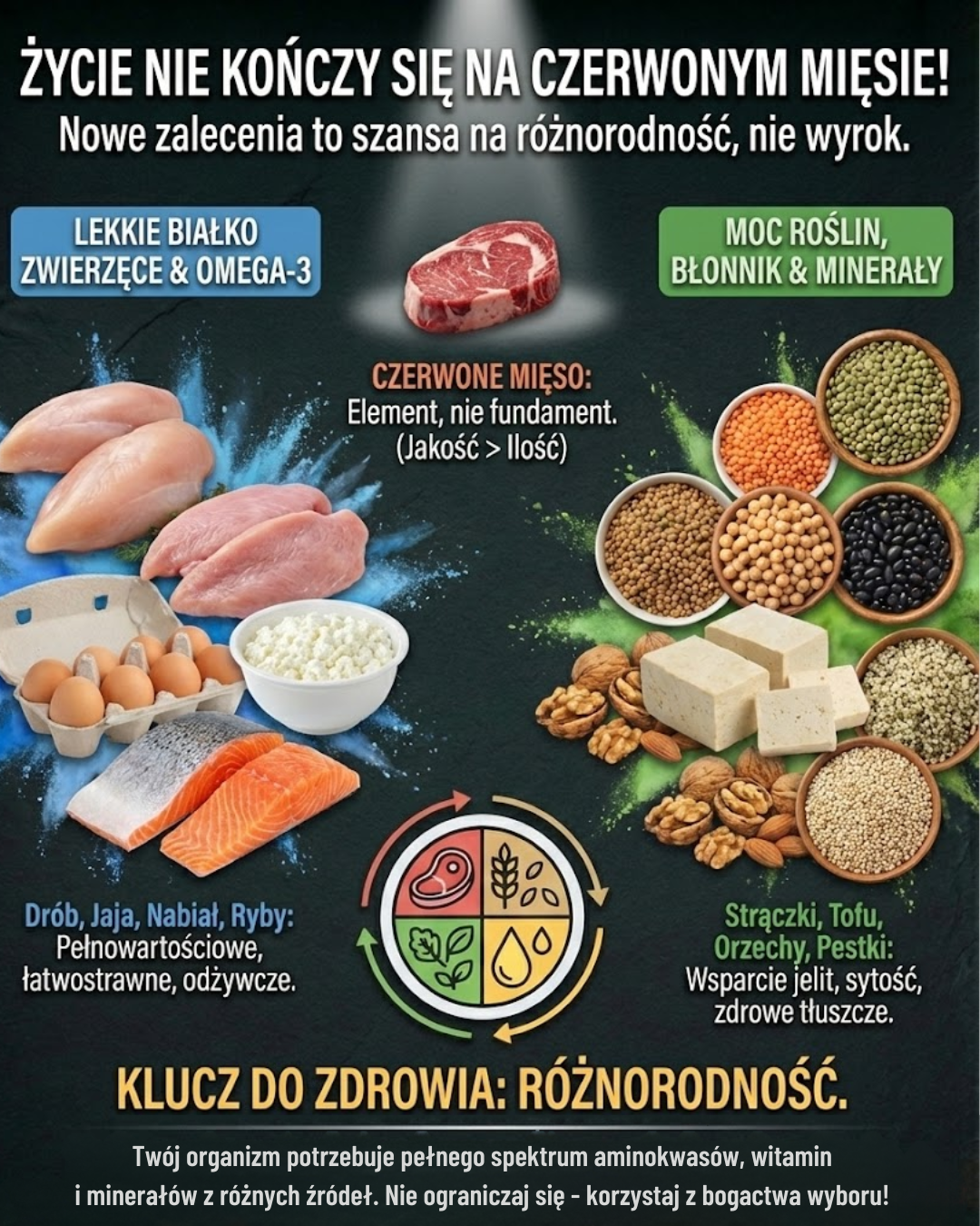 Różnorodność w diecie kluczem do zdrowia – nie tylko mięso!