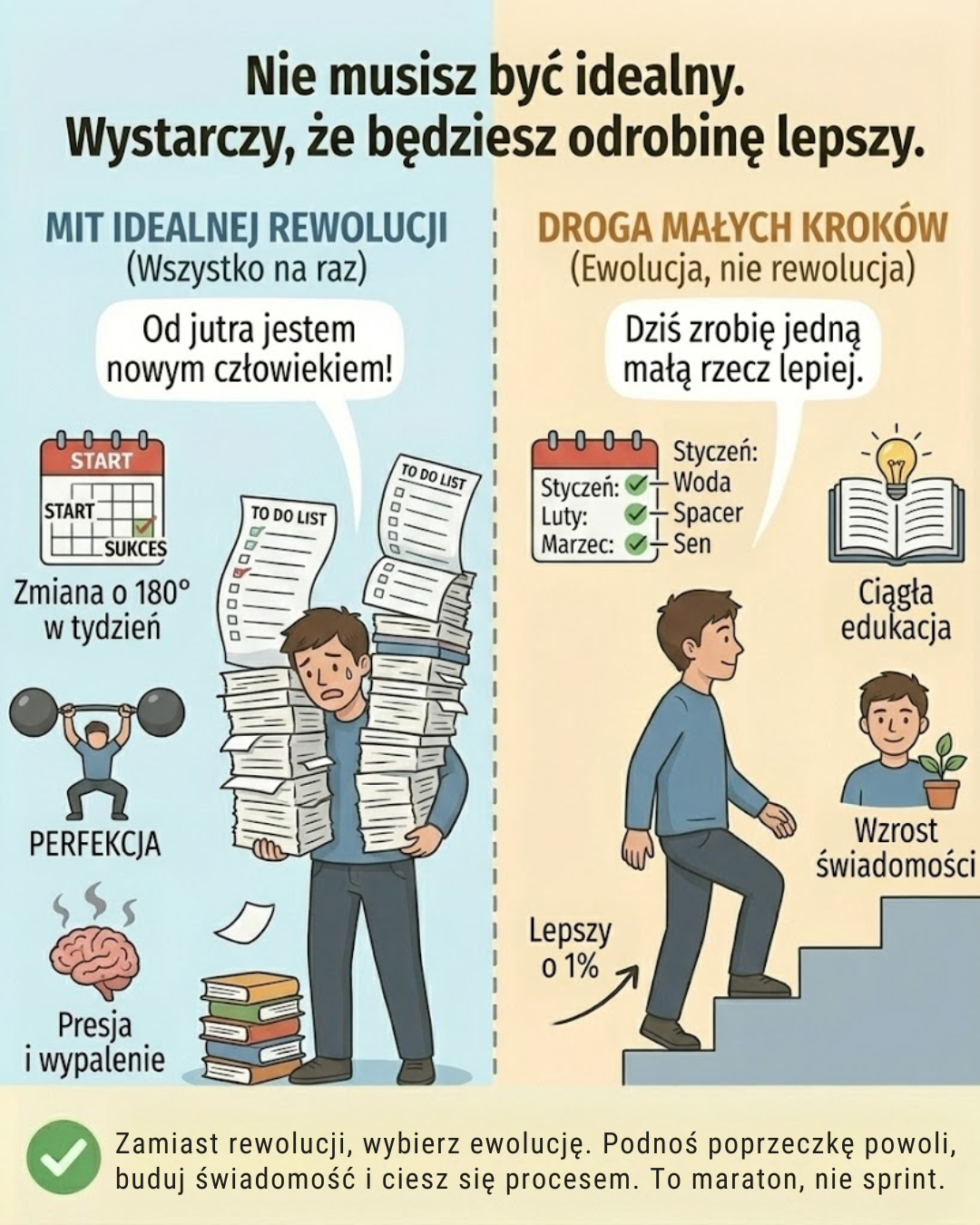 Ewolucja kontra Rewolucja: Małe Kroki prowadzą do Sukcesu