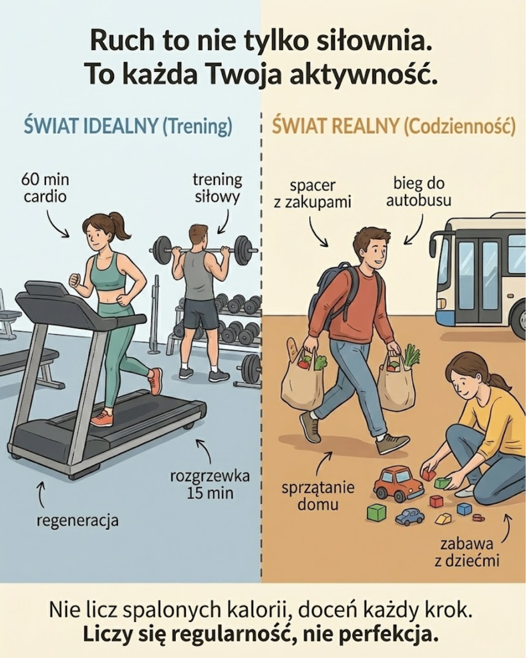 Ruch to nie tylko siłownia – każda aktywność się liczy!