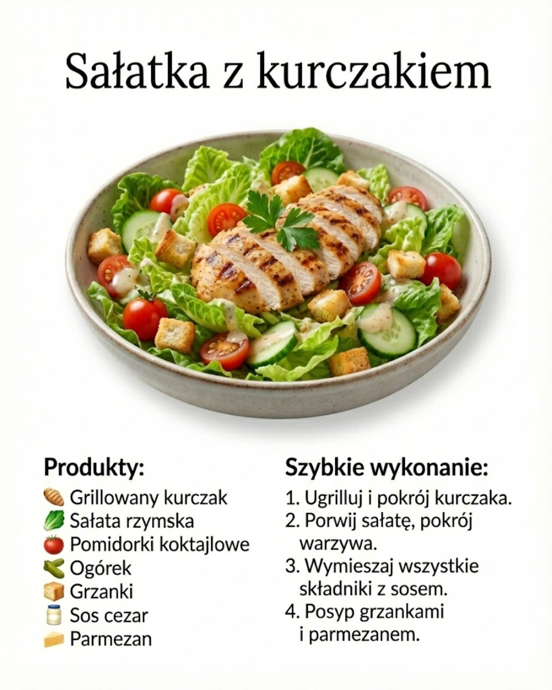 Sałatka z kurczakiem: Przepis i instrukcja krok po kroku