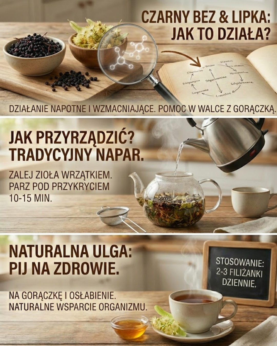 Czarny bez i lipka: Jak działają i jak przygotować napar?