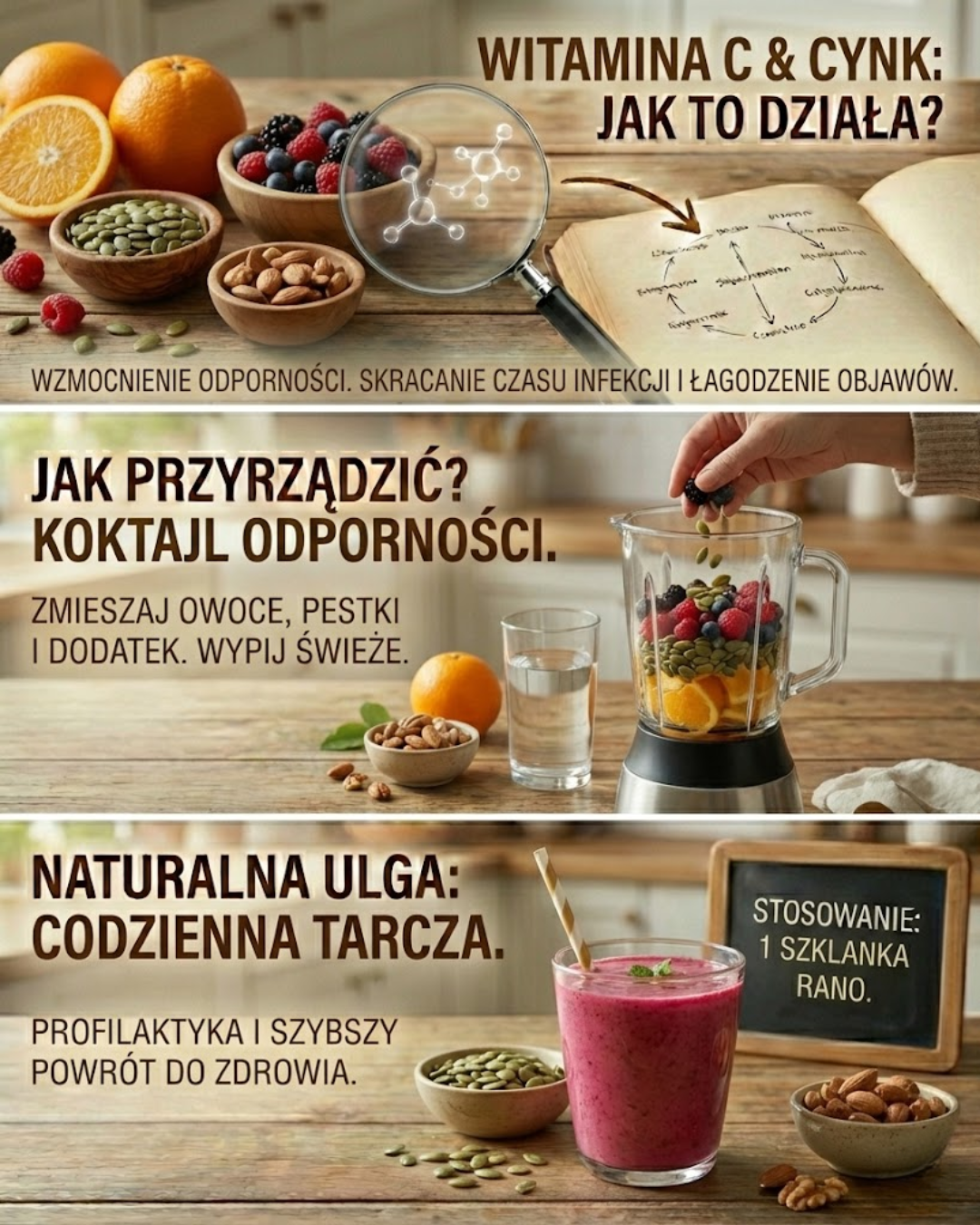 Witamina C i cynk: Koktajl na odporność