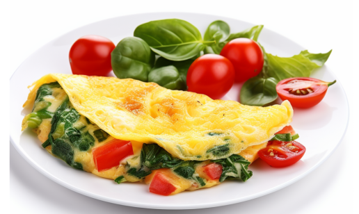 Omlet z Pomidorem, Szpinakiem i Mozzarellą